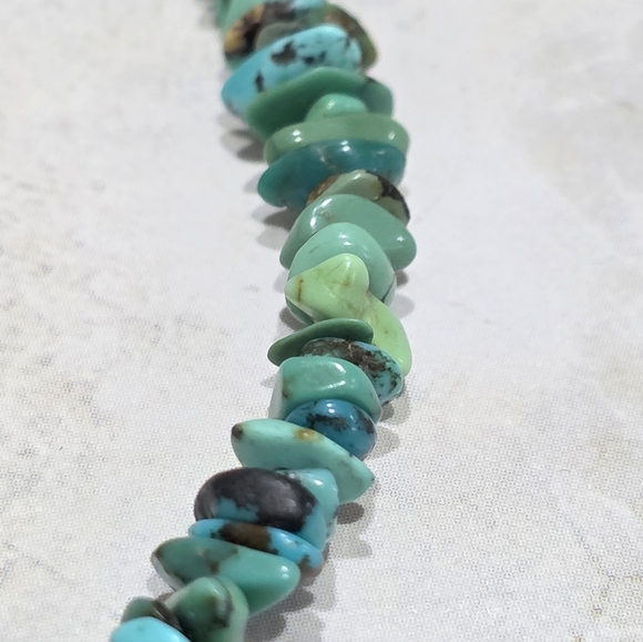 Turqouise Nuggets Sterling Silver Bracelet - Picture 5 of 6